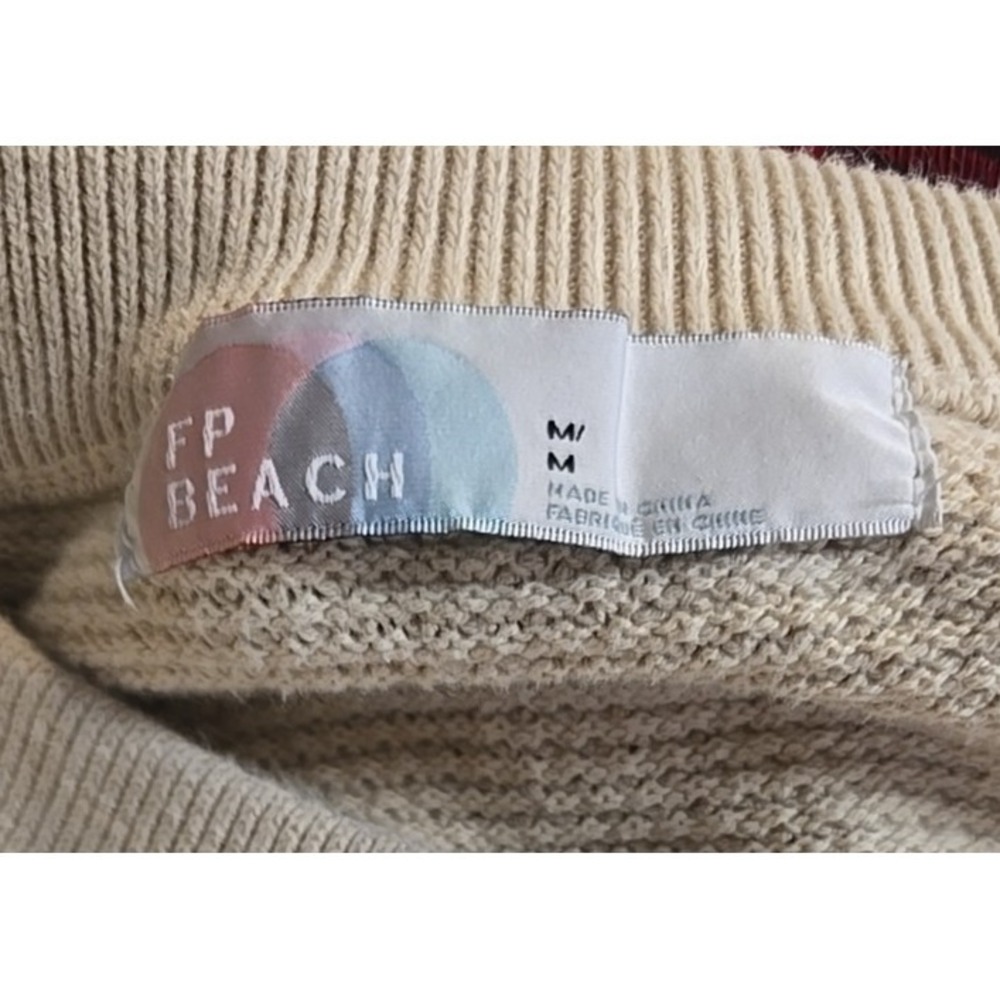 Free People Hailee Long Sleeve Cotton Sweater Dress M Relaxed Quiet Luxury - Picture 9 of 9